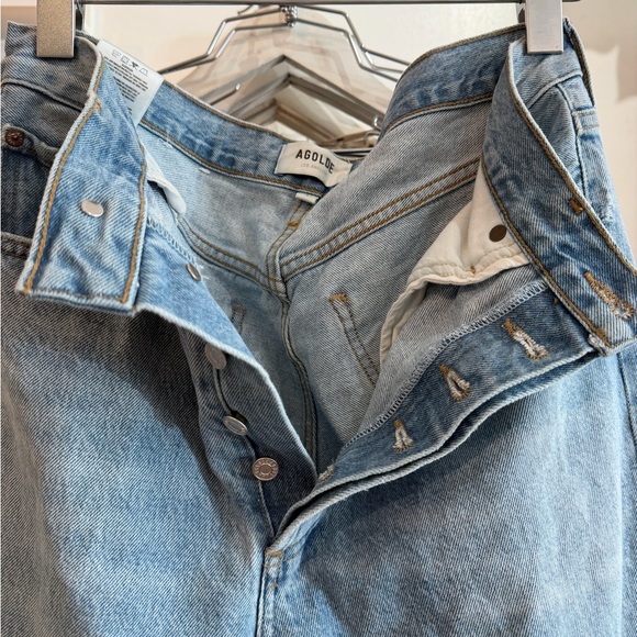 Agolde Dame Wide Leg Light Wash Women's Jeans OVERSIZED - Picture 2 of 5